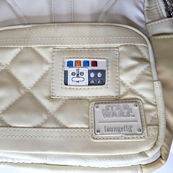 Loungefly Star Wars Princess Leia Hoth Cosplay Mini Backpack Faux Leather Cream - Picture 3 of 16
